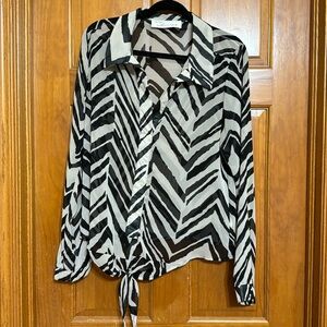 Vintage Havana sheer blouse size large